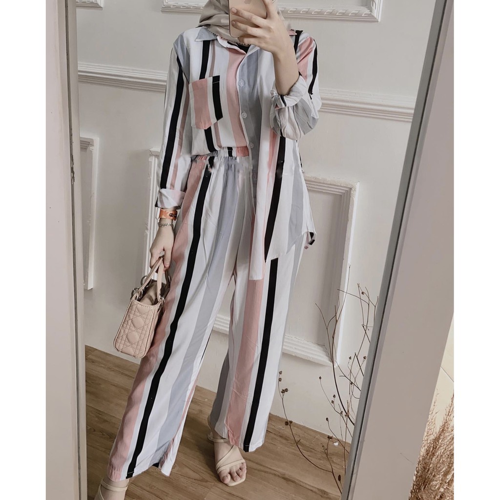 LILA ONE SET / SETELAN WANITA / ONE SET RAYON / ONE SET WANITA / SETELAN LILAC / ONE SET LILAC