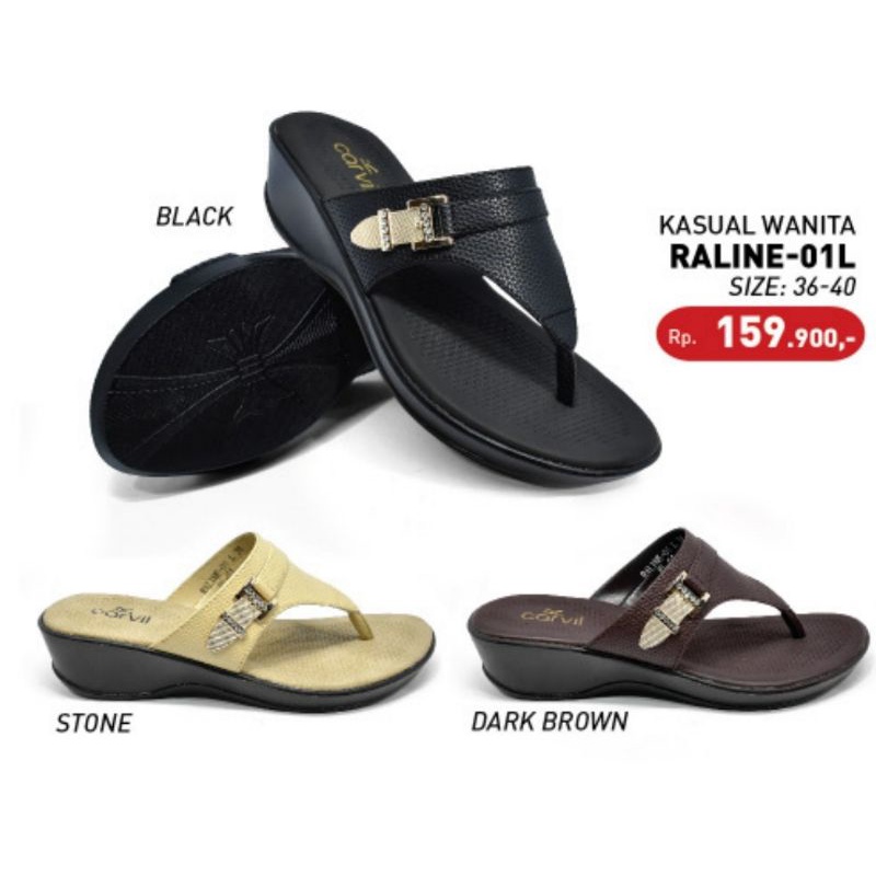 CARVIL RALINE-01L | SANDAL CASUAL WANITA ORIGINAL 100%