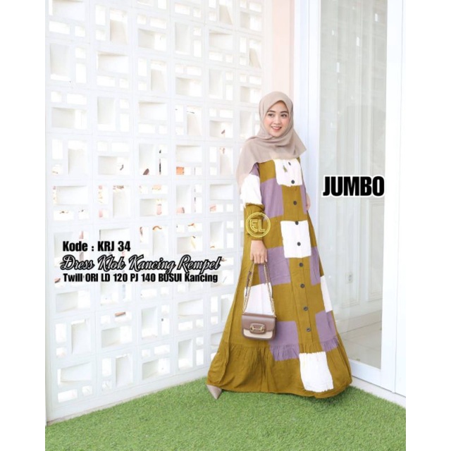 twill ori by elzhaf/ gamis twill jumbo/twill ld 120/gamis twill rempel kancing