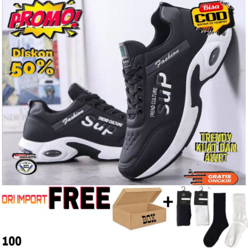 Sepatu Import Wanita Pria Sepatu Sneakers Terbaru Sport Sup Fashion SUP MATA 100