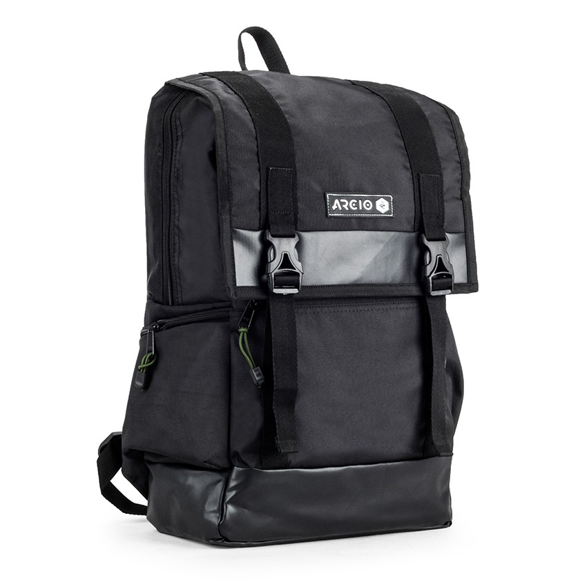 JASON BLACK |FORIND x Arcio| Tas Ransel Gulung Punggung Original Pria Wanita Kuliah Sekolah Backpack