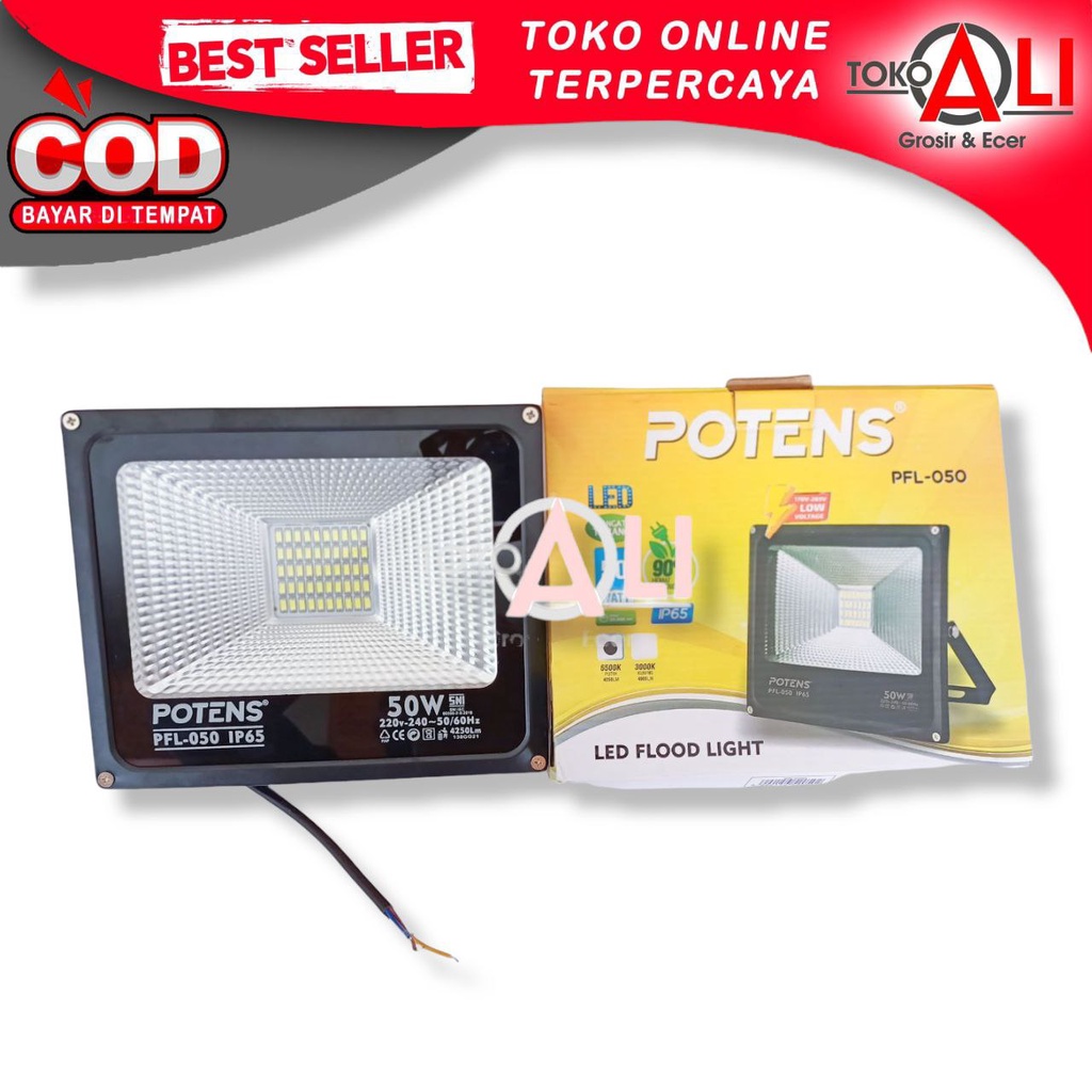 Lampu led sorot POTENS 50 WATT lampu penerangan jalan lampu sorot led
