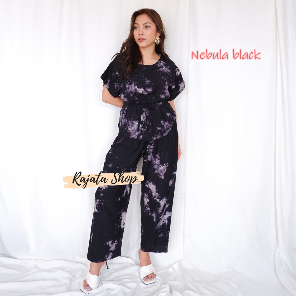 DASTER SETELAN BABYDOLL-BD NEBULA BLACK