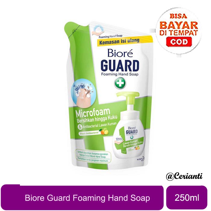 [REFILL 250ML] [SABUN CUCI TANGAN] Biore Guard Foaming Hand Soap Fresh Antibacterial Refill 250_Cerianti