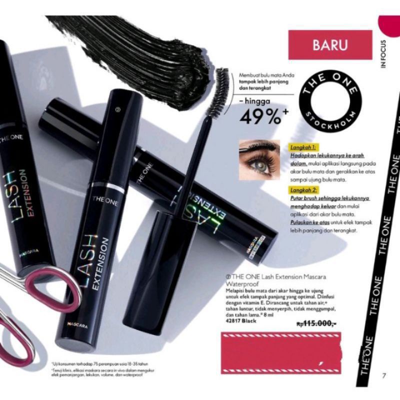 The ONE Lash Extension Mascara Waterproof // OnColour Lash And Brow Booster// OnColour Big Lash Waterproof// The One Tremendous Big Volume Waterproof Mascara// The One Lash Transformer Waterproof Mascara/ Eyelash Curler/ Penjepit Bulu Mata