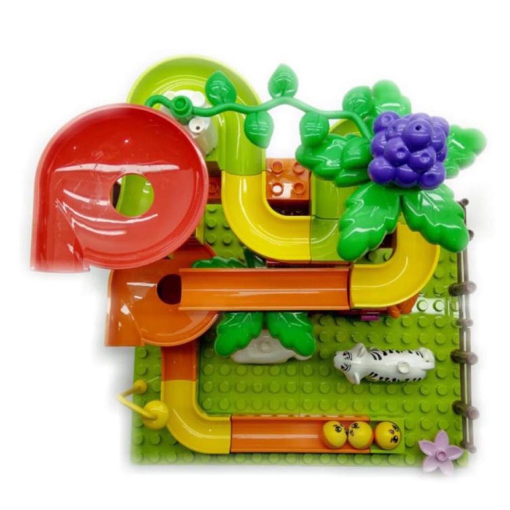 [FUNNY]Mainan Anak Susun Balok Duplo Set Bola Dan Rail