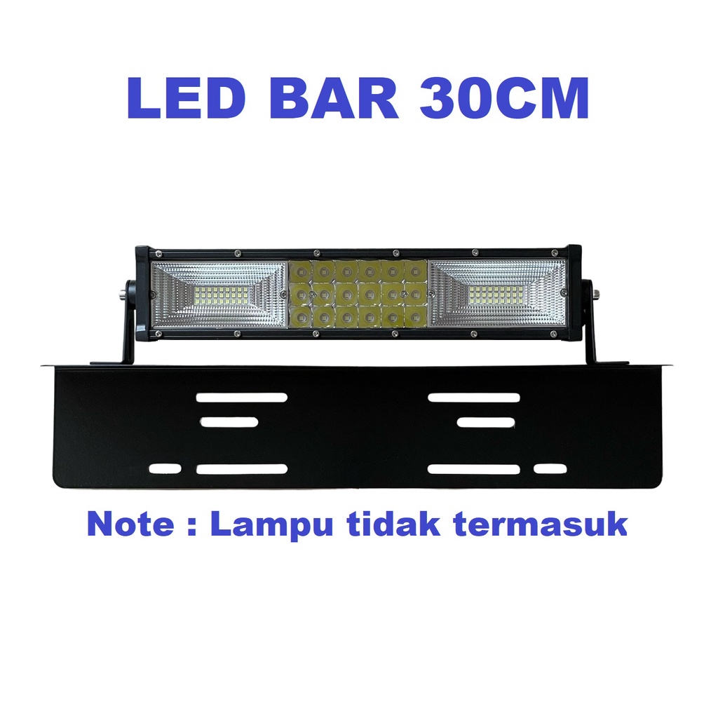 Dudukan Bracket Lampu LED Tembak Braket Tatakan Besi Breket Tanduk Bumper Plat Nomor Sorot Mobil Universal Foglamp