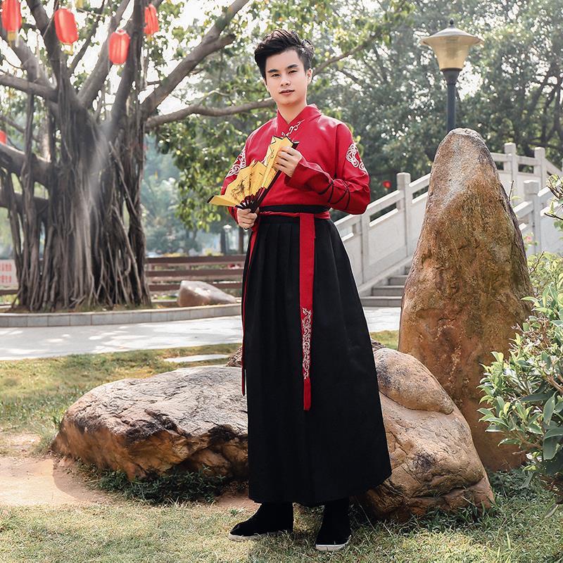 Hanfu couple's clothing men's and women's cp suit martial arts ancient style student class clothes i