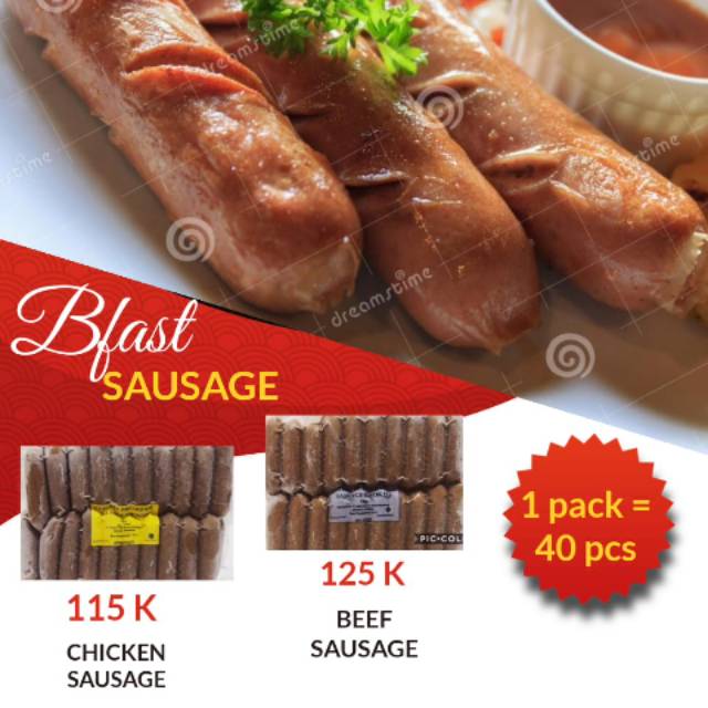 

Sosis Ayam, chicken breakfast sausages