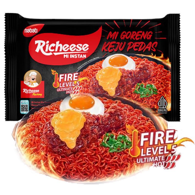 

Richeese Mie Goreng Keju Pedas Level 5