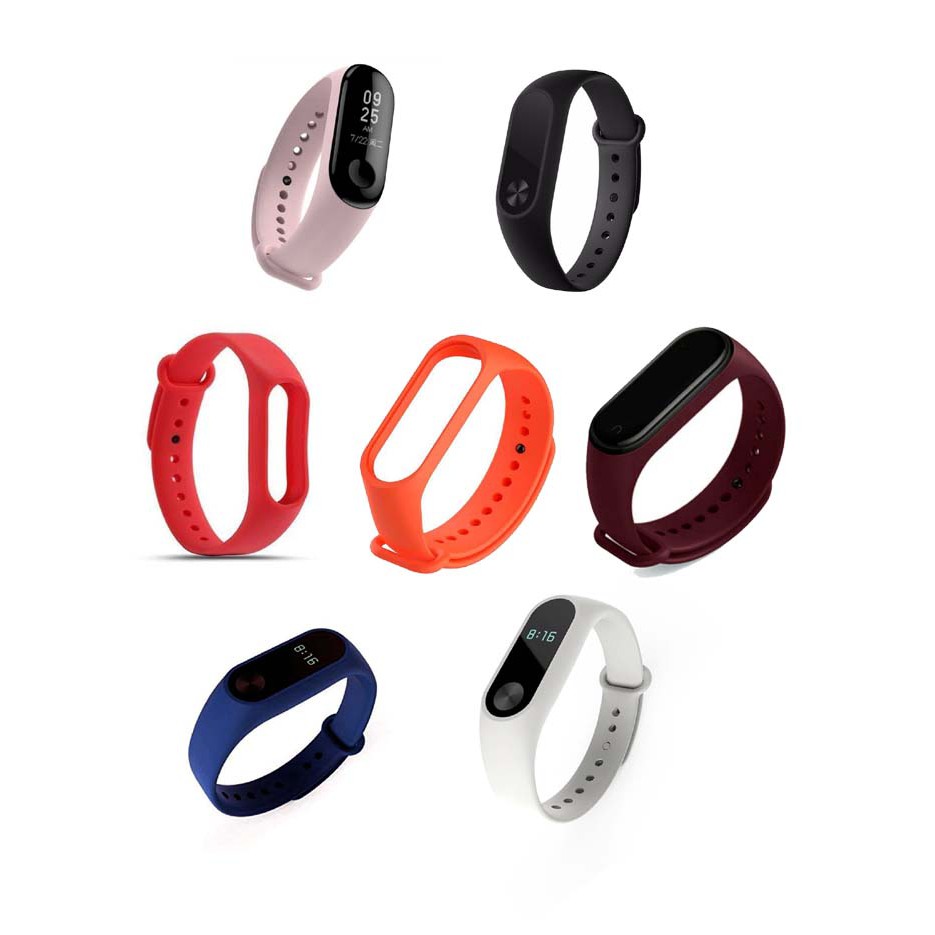 Tali Jam Silicon Strap Replacement Xiaomi MI Band 2 - pink