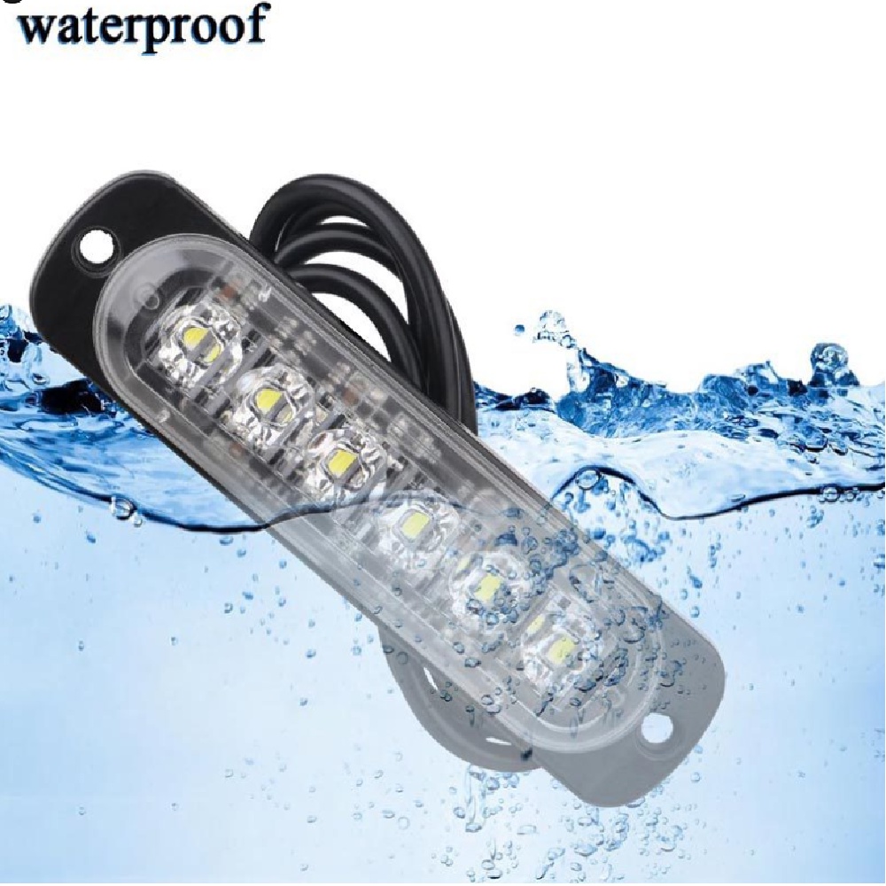 6led General High-power Waterproof Lampu Strobo Samping Truk Mobil Terang Panjang/Lampu Kabut Van LED Truck 12V Lampu Sein/Lampu Kedip Hias Pickup Motor