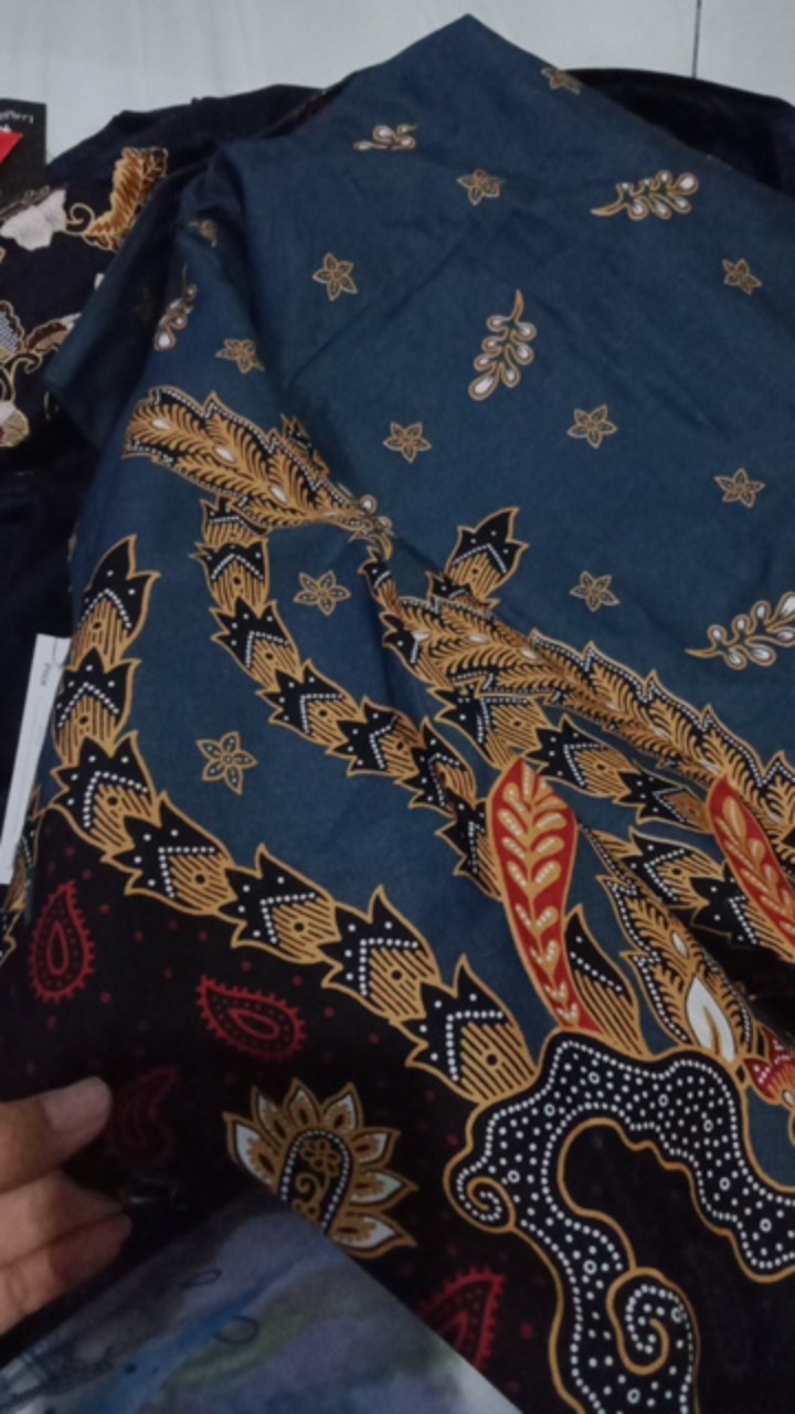 Acs16 Kemeja Batik Pria Slim Fit Lengan Panjang Colindion