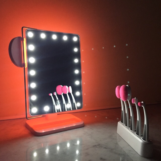 Cermin Rias - 20 LED Mirror Cermin Lampu Vanity Mirror