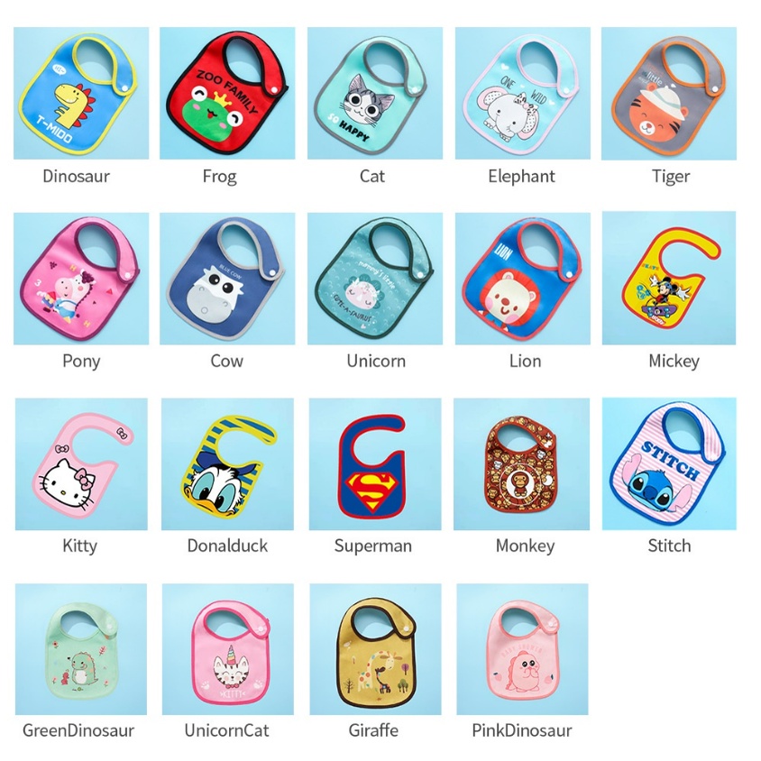 Slabber Celemek Makan Bayi Anak Waterproof Bib Makan Anak Slaber LC IVB CBKS