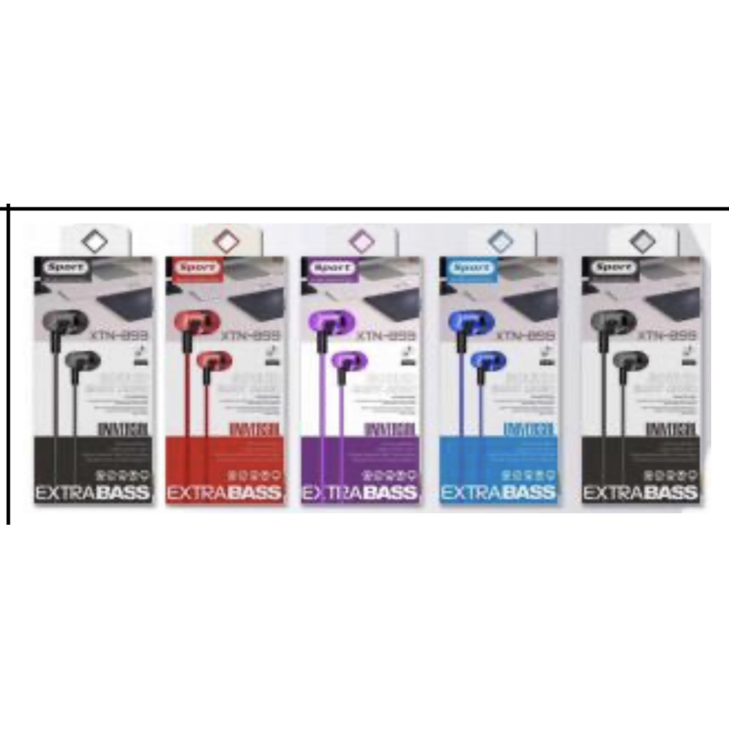 (P) Earphone headset Handsfree universal extra pure Bass seri XTN