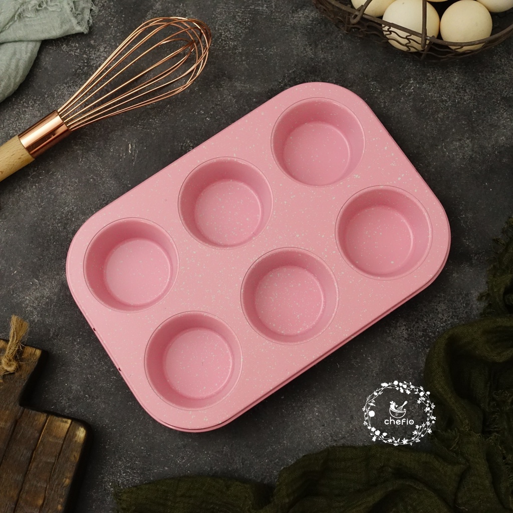 Chefio Loyang Muffin 6 Cups / Loyang Cup Cake / Cetakan Kue