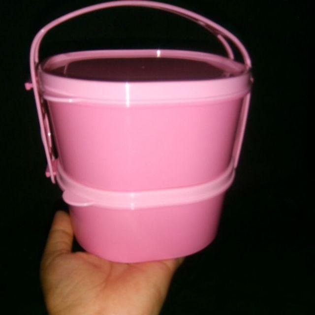 Lunch Box / Rantang Plastik Susun 2 Murah Golden Sunkist Rp123/1