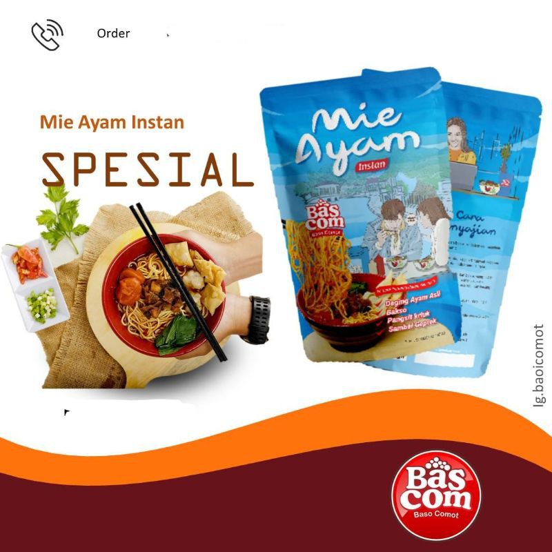 

MIE AYAM INSTAN BASCOM tersedia hanya kemasan box