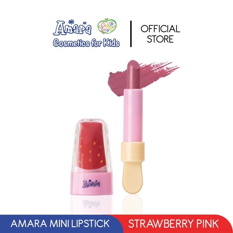 Amara Mini Lipstik Anak Strawberry Avocado Orange Pink Makeup Anak Cewek Edukasi Aman