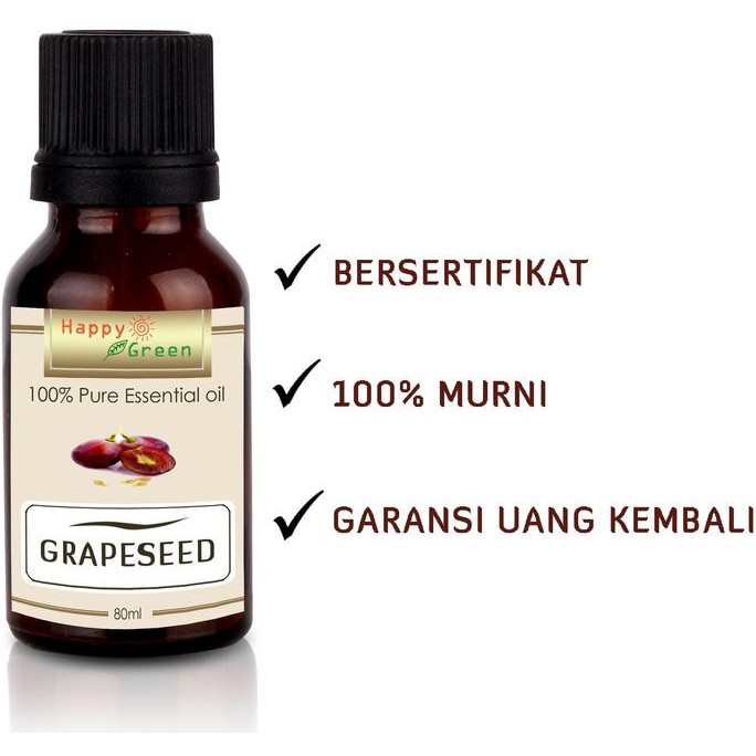 

PROMO MURAH Stok Terbatas 100% Pure Refined Grapeseed Oil ( Minyak Biji Anggur ) 80 ml ERE56
