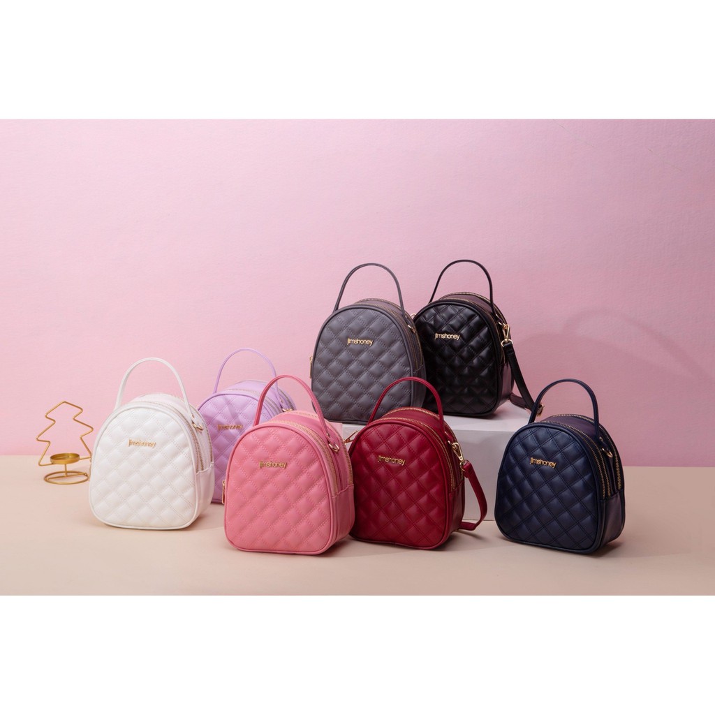 TAS RANSEL MINI SELEMPANG WANITA 3 IN 1 BAG YURI BAG MERK JIMS HONEY
