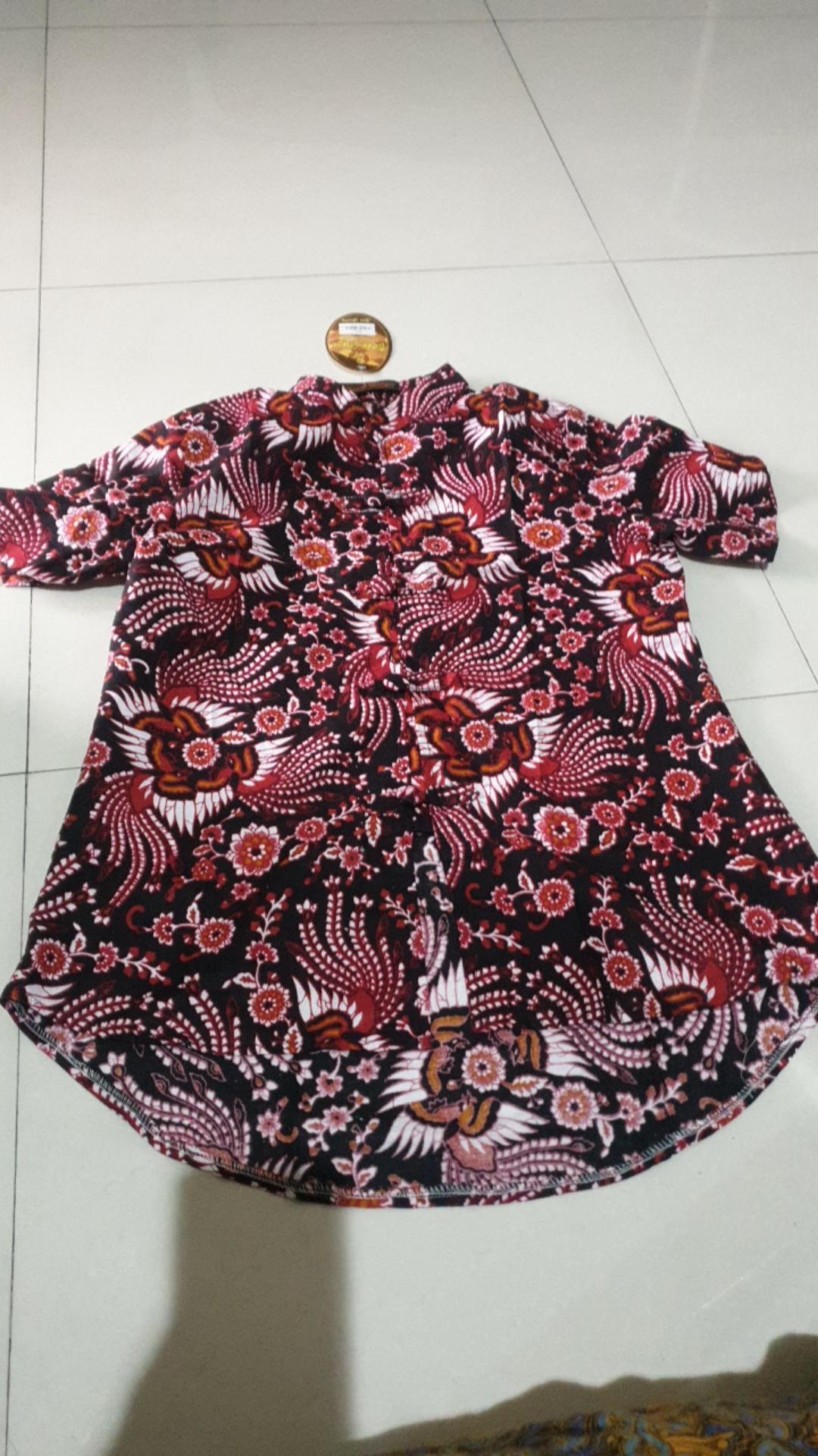 Blouse Big Size Batik Wanita Atasan Batik Baju Kerja Big Size S-m-l-xl-xxl-3l-4l-5l Seragam Batik