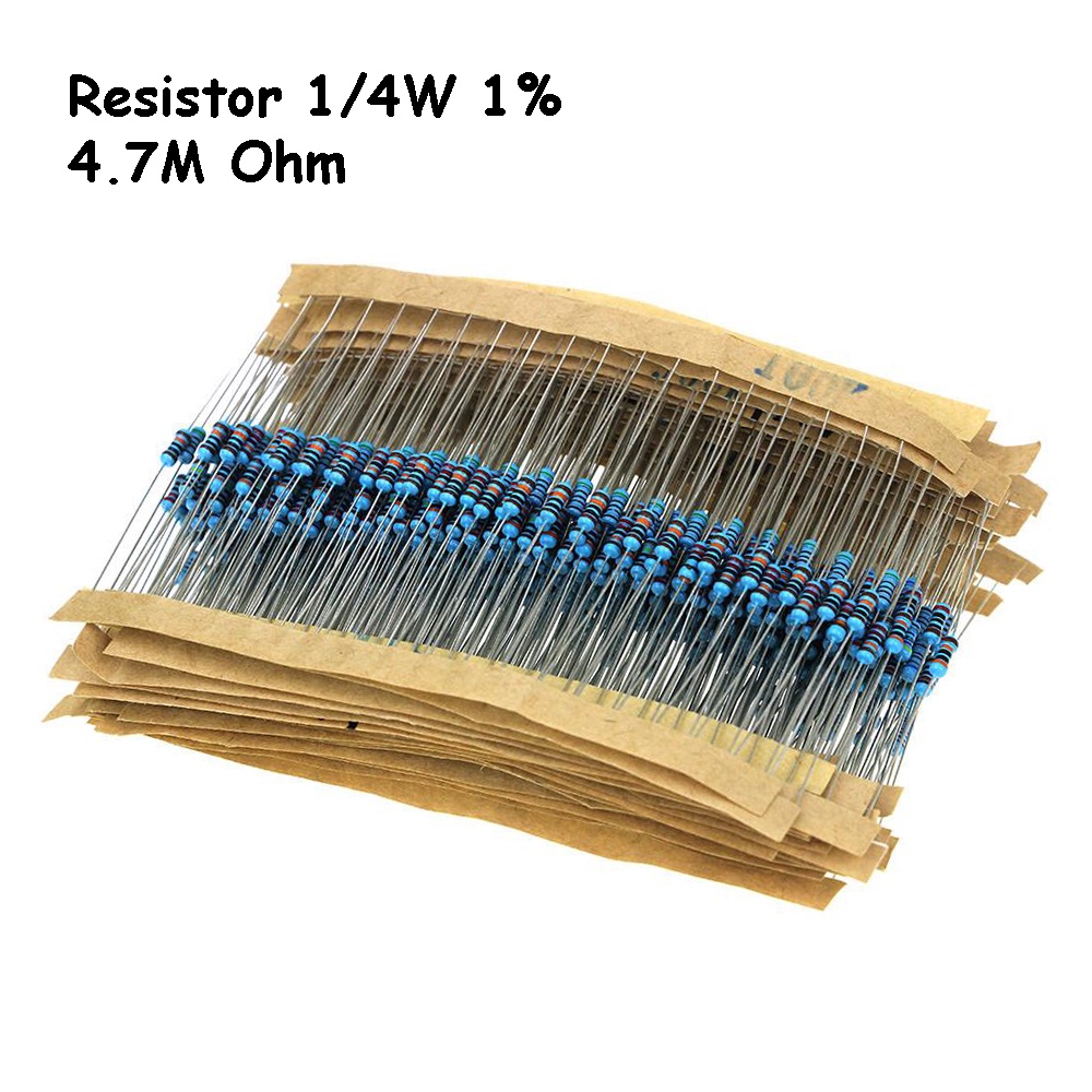 Resistor Metal Film  4.7MOhm 4.7M Ohm 4700K Ohm 1/4W 0,25W Toleransi 1%