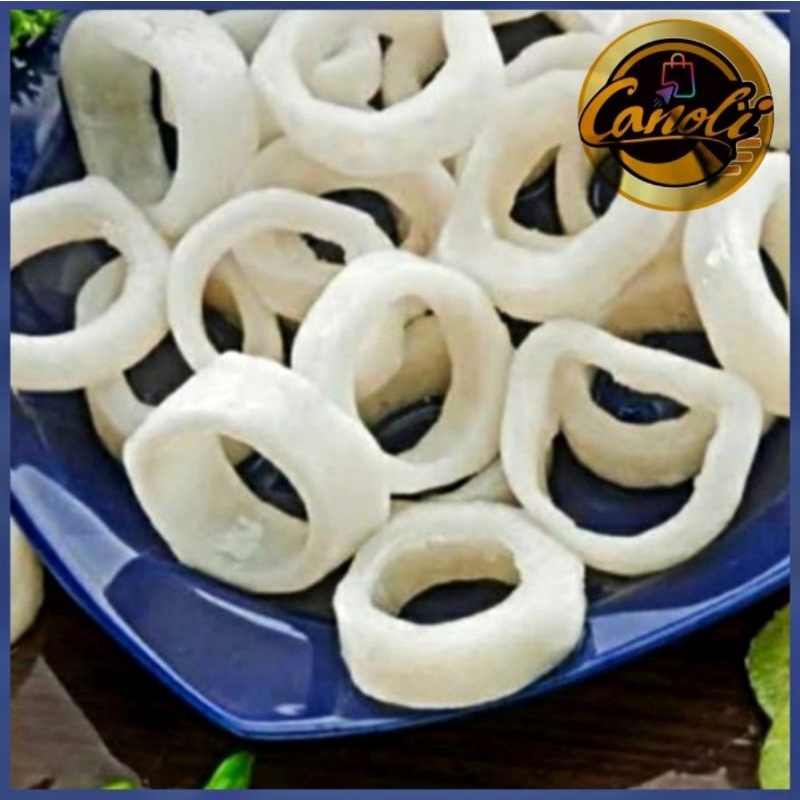 cumi / squid ring / calamari kupas bersih impor