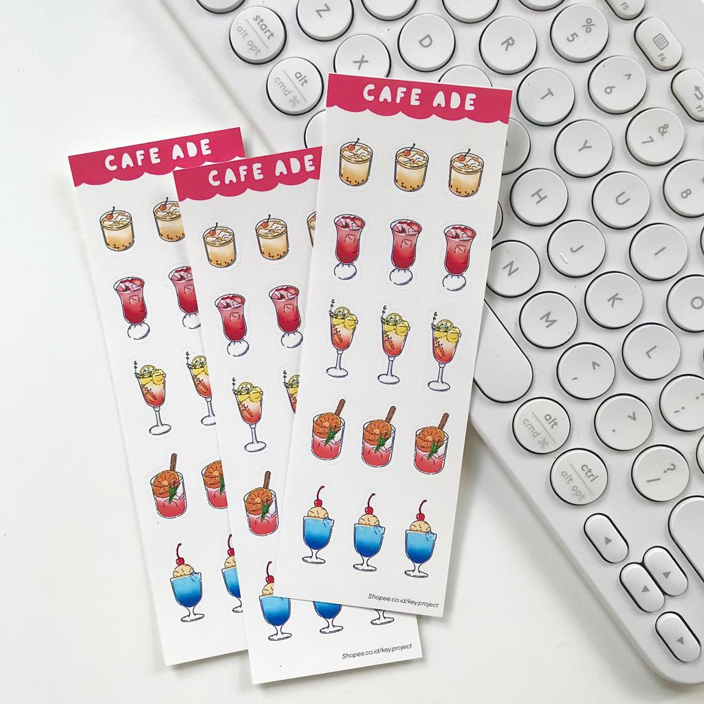 

CAFE ADE Sticker sheet/ stiker minuman aesthetic/ stiker jurnal