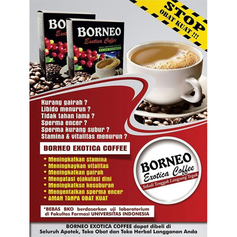 KOPI BORNEO EXOTICA COFFEE Pasak_Bumi_Purwoceng Atasi Disfungsi & Edi