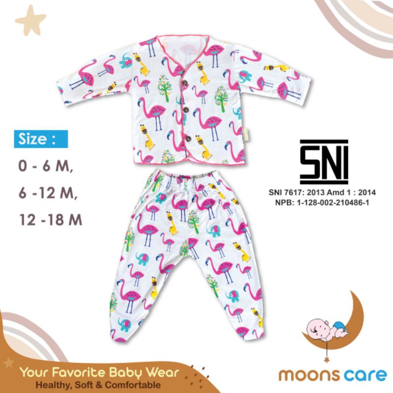 SNI Newborn MOONS STLAN PANJANG TUTUP KAKI PREMIUM STELAN BAJU BARU LAHIR  BAJU BAYI BAJU KUTU