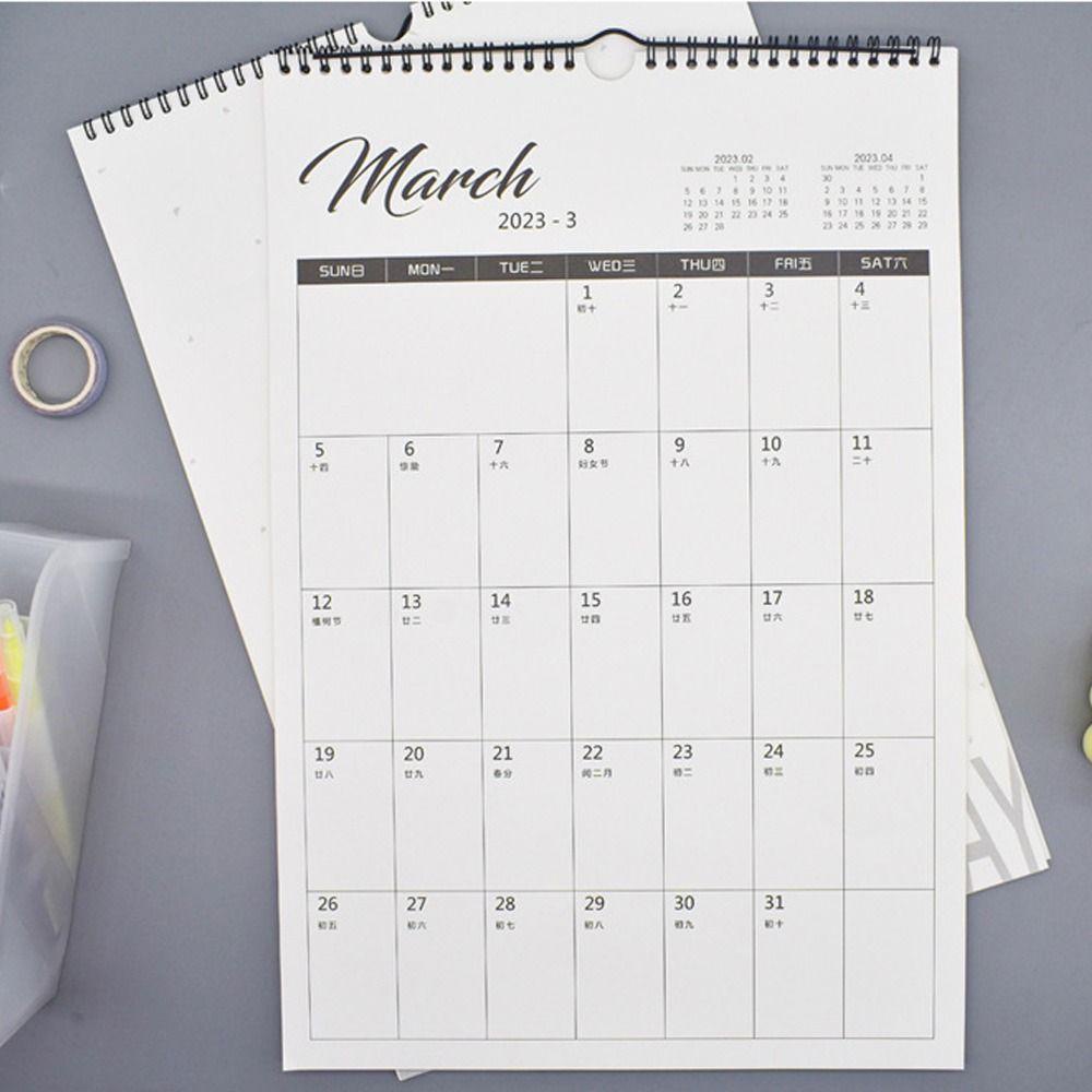 R-FLOWER Kalender Dinding Simple Abon Agenda Organizer Kalender Rumah Tangga