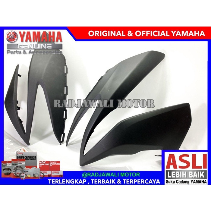 BODY COWLING SET KIRI KANAN AEROX 155 HITAM DOFF ASLI YAMAHA