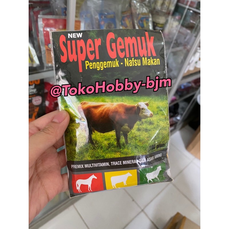 Super gemuk - lancar asi - mbobot sapi kerbau domba kambing kuda obat vitamin hewan ternak