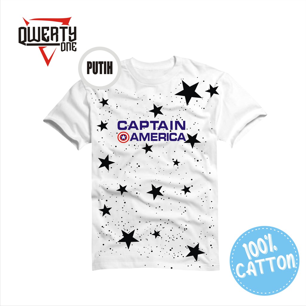 KAOS ANAK DISTRO CAPTAIN AMERIKA PUTIH