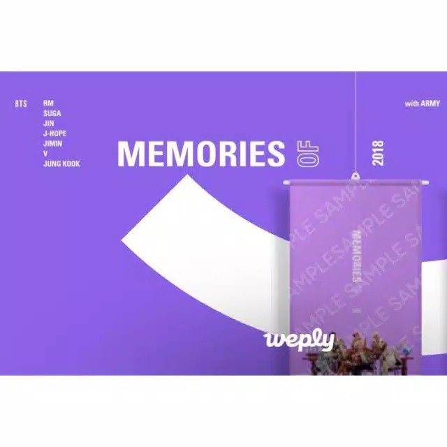 GIFT WEPLY BTS MEMORIES 2018 TAEHYUNG V JUNGKOOK JIMIN JIN JHOPE SUGA RM