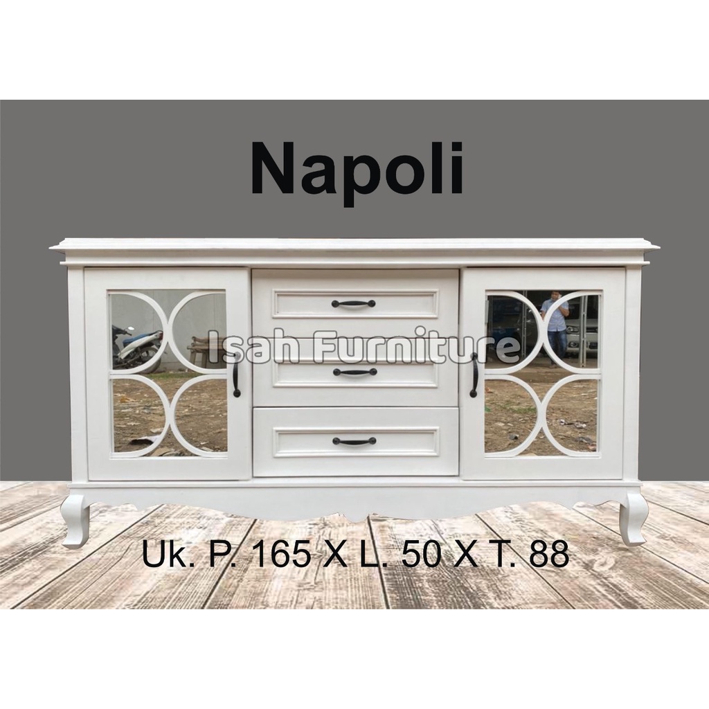 Bupet Tv/Meja Tv Pendek Serbaguna/Rak Lemari Tv Multifungsi Napoli