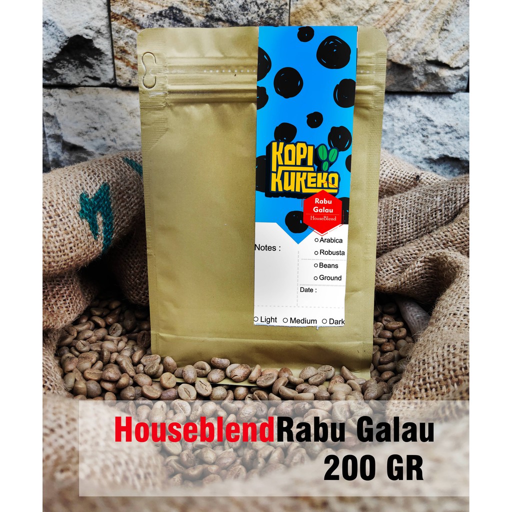 

KOPI HouseBlend RABU GALAU I KOPI BUBUK / KOPI BIJI 200 GR