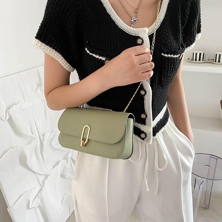 Slingbag Wanita Casual Tali Rantai Gaya Santai Dengan Bahan Pu High Quality Fashion Import/Tas