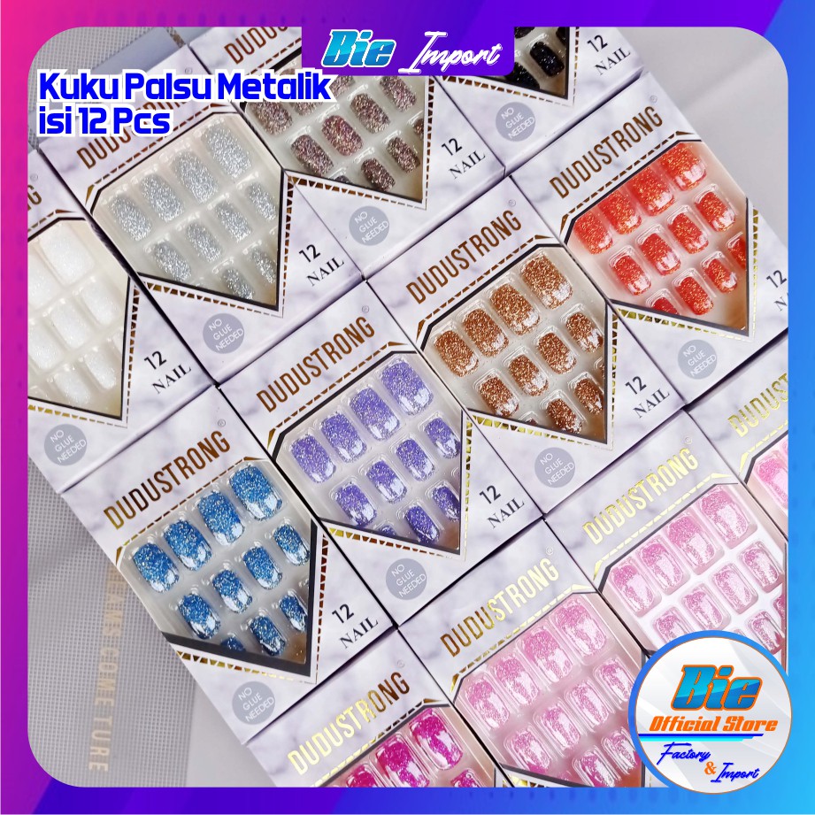 Kuku Palsu Full Color Premium isi 12 Pcs