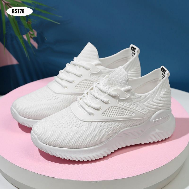 [IMPORT] BS178 - SNEAKERS WANITA SEPATU PEREMPUAN FASHION ALA KOREA ASLI IMPOR - FREE BOX - 76BAGSTORE