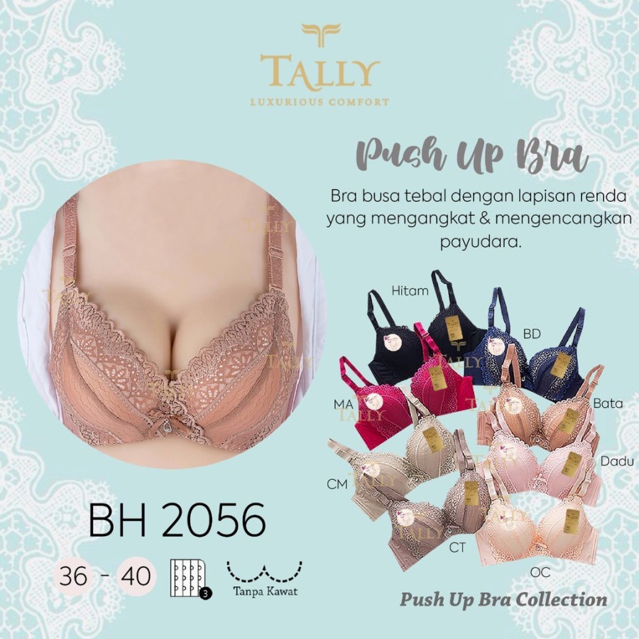 TALLY BRA BH 2056 I TANPA KAWAT I PUSH UP BRA | BUSA TEBAL I