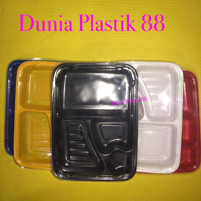 Kekinian 50pc 14x20cm Box Mika Kotak Kemasan Bekal Plastik Tempat Nasi Bento Shopee Indonesia