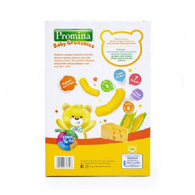 Promina Baby Crunchies 20gr Rasa Keju Snack Bayi 8+ Bulan