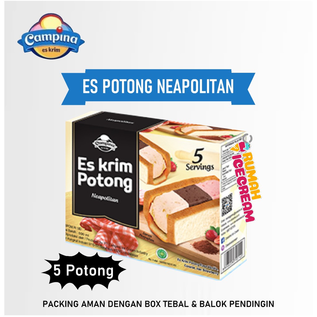 Ice Cream / Es Krim Potong Campina 5 Potong