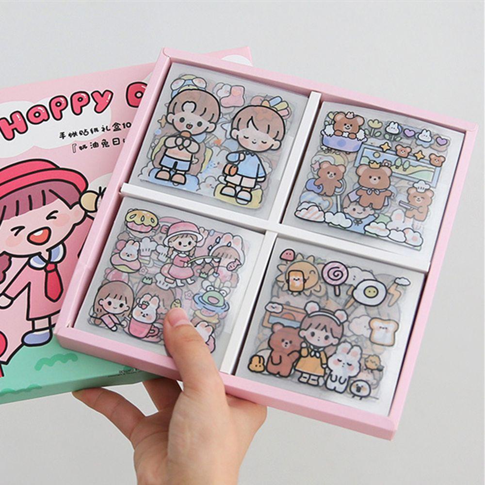 Populer 20pcs Stiker Hewan Peliharaan Perlengkapan Sekolah DIY Dekoratif Notebook Alat Tulis Kelinci Perempuan