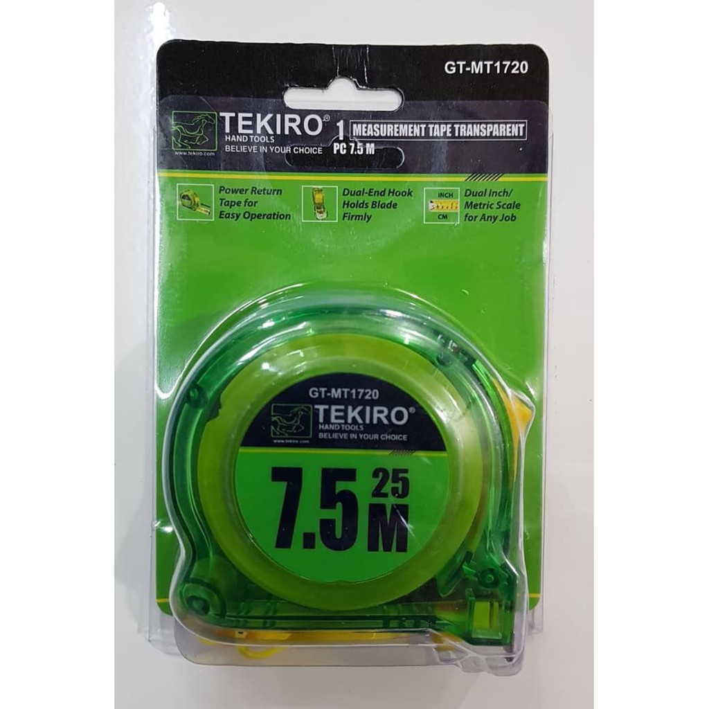 TEKIRO - METERAN 7,5 METER - MEASUREMENT TAPE 7,5 METER - ORIGINAL