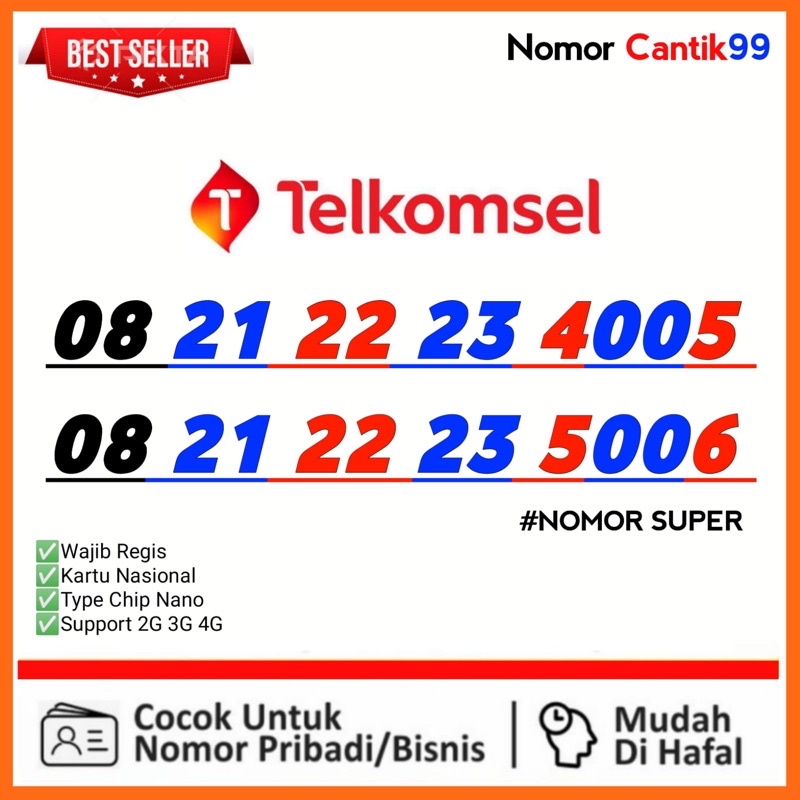 nomor cantik simpati 0004