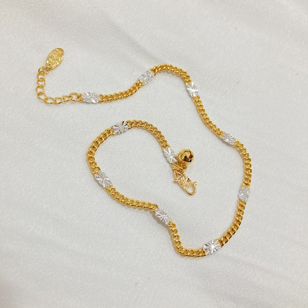 Gelang Kaki Dimensi Untuk Dewasa Aksesoris Perhiasan Lapis Emas GLK14 - Yaxiya Jewelry